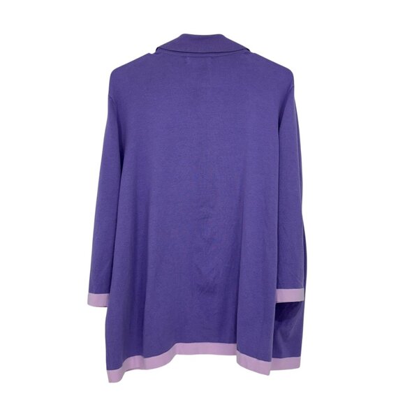 Designers Originals Women Purple Open Front Cardigan Size XL Soft/Strech Fabric - Picture 8 of 11